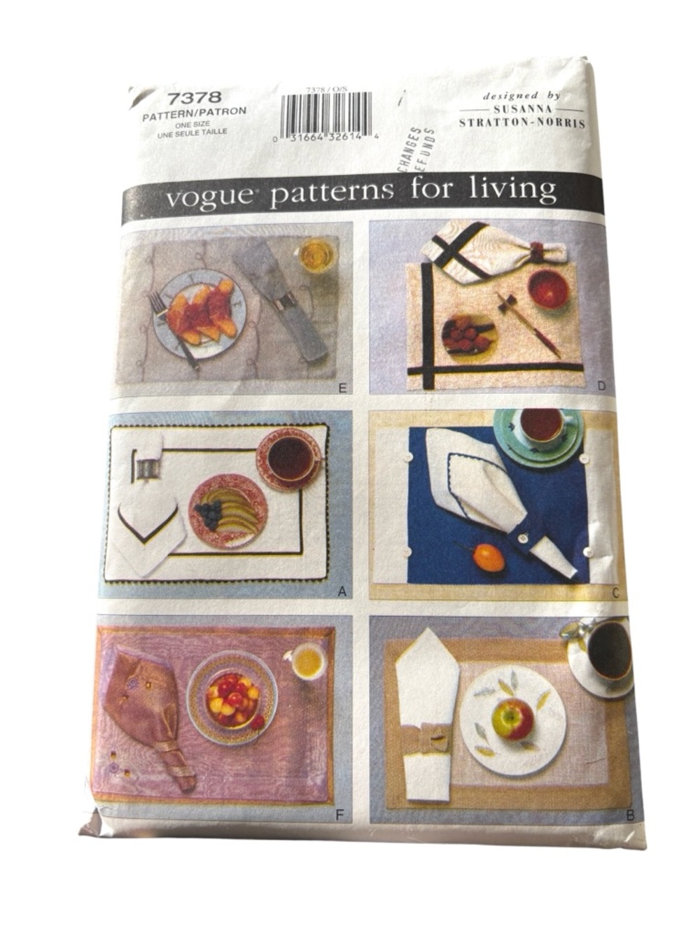 Vogue Tabletop Sewing Pattern - Uncut